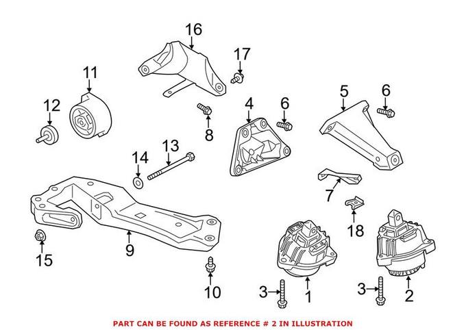 BMW Engine Mount - Driver Left 22116777373